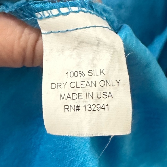 Amanda Uprichard blue 100% silk halter minidress size small - Picture 5 of 12